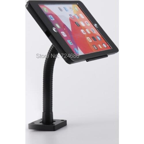 For iPad 2/3/4 /air/pro 9.7" table gooseneck lock mount display on restaurant / security desktop holder mounting on shop