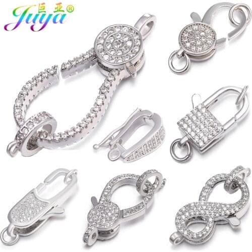 Juya DIY Pearls Findings Decorative Fasteners Supplies Screw Lobster Clasp Accessories For Women Needlework Beads Jewelry Making