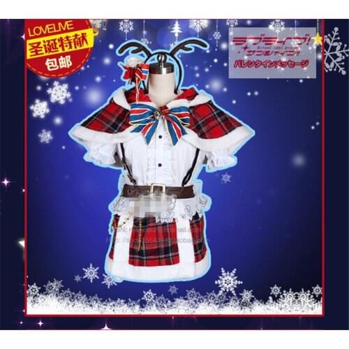 Anime Aqours Love Live Sunshine Watanabe You Cosplay Costume Christmas Woman Autumn Winter Clothing