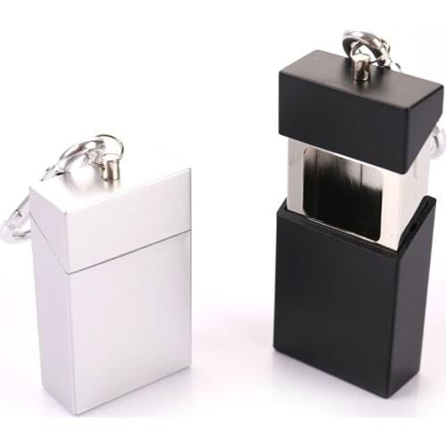 1 Piece Portable Ashtray With Lid Keychain Pocket Ashtray Mini Metal Ashtray