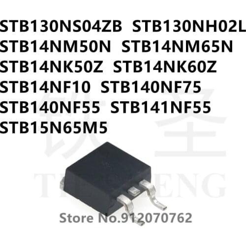 10PCS STB130NS04ZB STB130NH02L STB14NM50N STB14NM65N STB14NK50Z STB14NK60Z STB14NF10 STB140NF75 STB140NF55 STB141NF55 STB15N65M5