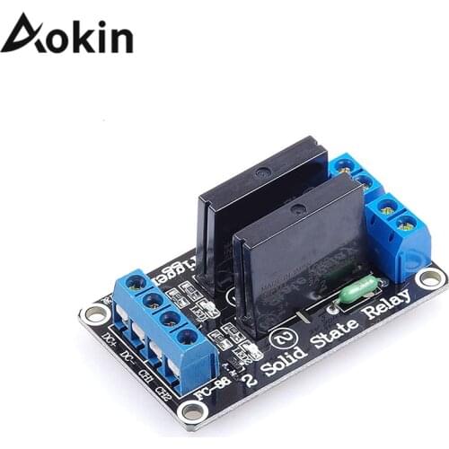 2 Channel High-Level Fire Plate Solid Status Relay Module 5 V 2A to Arduino One Duemilanove MEGA2560 MEGA1280 BRAKE DSP PIC