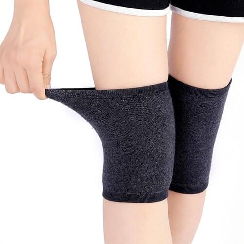 2PC Knee Support Sleeve Protector Elastic Knee Pads Brace Springs Gym Sports Volleyball Running Yoga