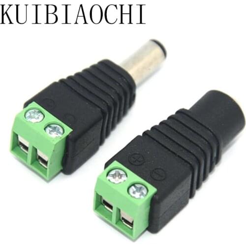 5 Pairs/lot Power Jack Connector 5.5x2.1mm Male and Female DC Power Jack Adapter Connector Plug for CCTV Security Camera