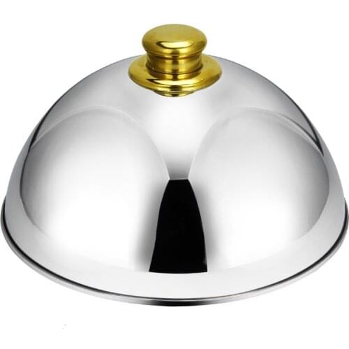 Stainless steel dish food pan cover rice restaurant dinner table fruit lid fly proof dust pot cover