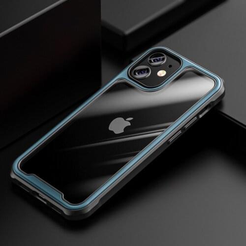 For iPhone 12 Case IPAKY 12 Mini Transparent Matte TPU PC Mixed 12 Pro Case Shockproof Armor for iPhone 12 Pro Max Case