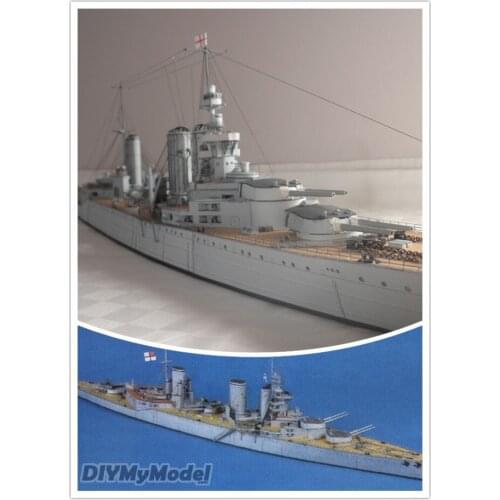 DIYMyModeI 1:250 British Royal Navy Lion-class Battlecruiser DIY Handcraft Paper Model Kit Handmade Toy Puzzles