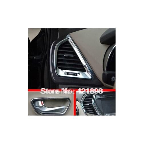 For Hyundai IX45 Santa fe 2013 2014 2015 2016 ABS Chrome Interior Decorations Door Handle Trim