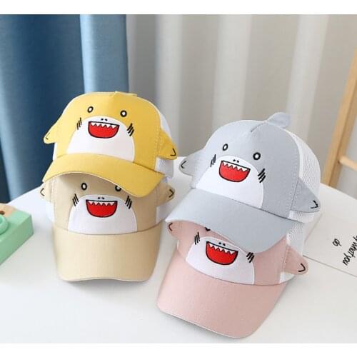 Doitbest 2021 mesh Children Baseball Cap summer Hip-Hop Cartoon shark kids sun Hats Boys Girls Caps child snapback Hat gorras