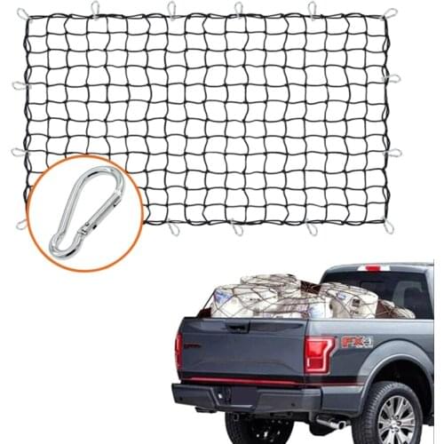 180x120 Cm Pickup Truck Cargo Net With Metal Carabiner Hook, Heavy Truck Stretch Net, Bed Net, Car Accessories