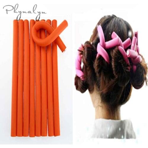 Sponge Hair Curlers Makers 10pcs Soft Foam Curl Hair Bendy Roller DIY Styling Hair Rollers Tool for Women Accessories Flexi Rods