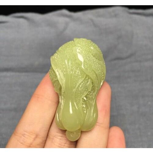 J38#Hetian jade yellow mouth pendant, jade is warm and delicate