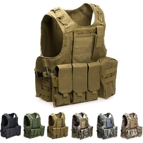 Outlife Camouflage Military Tactical Vest Military Molle Waistcoat Combat Assault Shooting Vest Protective Airsoft Vest