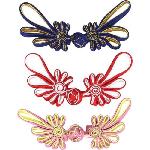 Chinese Frog Buttons Closure Knot Button Handmade Daisy Cheongsam Buttons Sewing DIY Crafts About 11cm long 50pcs