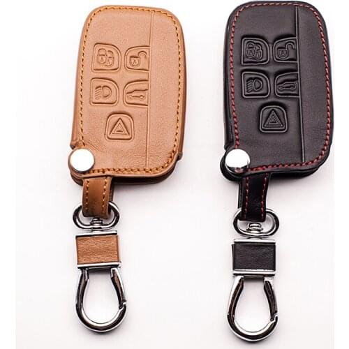 High quality leather car keys cover for Land Rover a9 series freewells freelander Evoque found key ring HOT shell starline a91