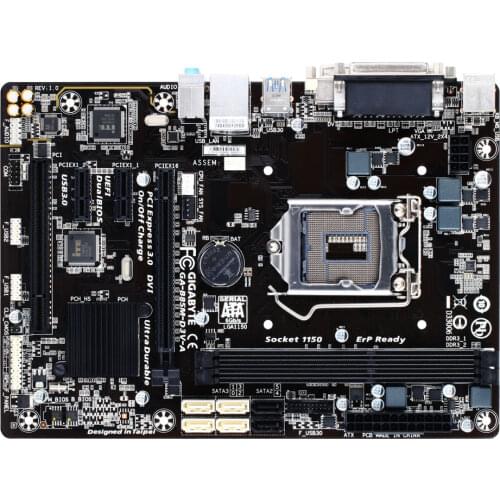 Used GIGABYTE B85M-D3V-A motherboard supports Intel 4th / 5th Generation Core processors