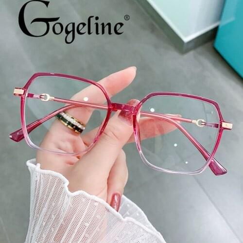 New Irregular Anti Blue Light Computer Glasses Frame Women Men Eyewear Blocking Glasses Optical Spectacle Eyeglass Gradient