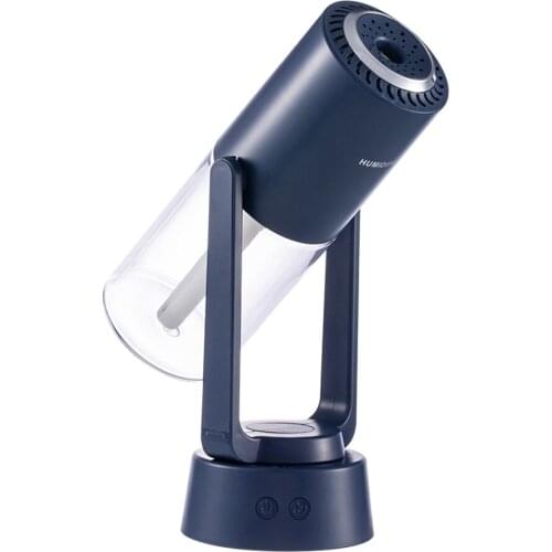 Portable Ultrasonic Air Humidifier 230ML Aroma Oil Diffuser for Home Bedroom Fogger Mist Maker With 7 Colorful Light Dark Blue