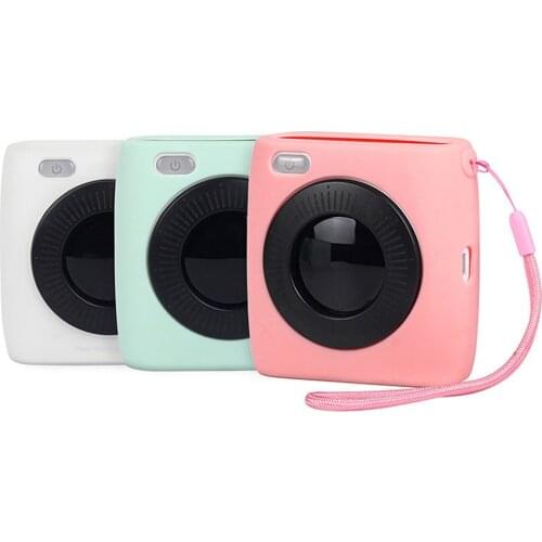 Photo Printer Customized Translucent Case for Paperang P2 Pocket Printer Soft Silicone Protective Cover Case with Lanyard