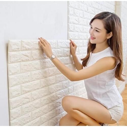 Self-adhesive flexible S & ubb; nger white brick wall paper panel, wall stickers, papers 5 piece price