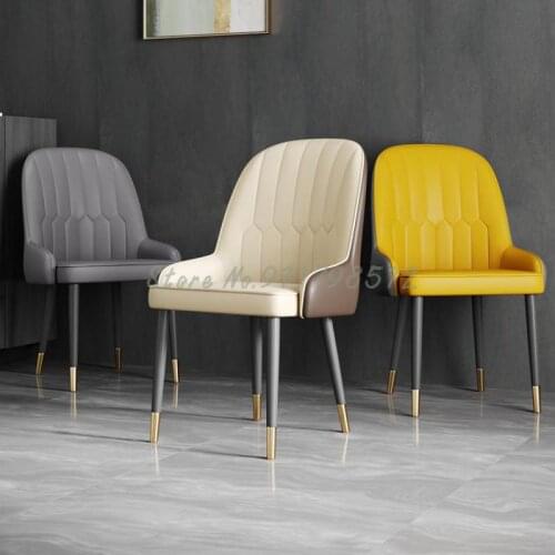 Light Luxury Dining Chair Family Modern Simple Nordic Dining Table Chair Bedroom Desk Stool Back Makeup Dressing Table