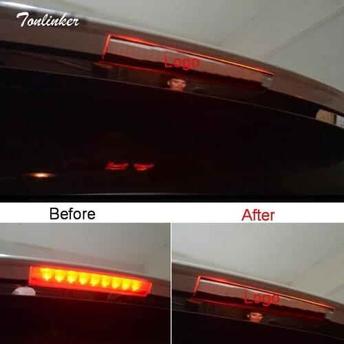 Tonlinker Cover Stickers For PRADO 2010-17 Car Styling 1 PCS Stainless steel High brake light Exterior Decoraiton Cover Sticker