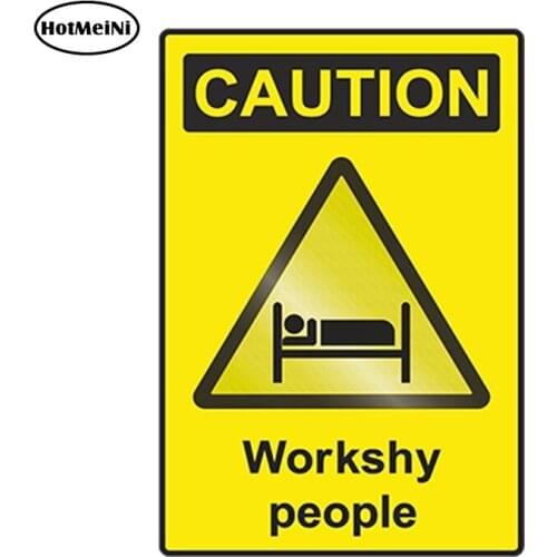 HotMeiNi Car Styling Car Sticker Caution Vinyl Sticker Laptop Travel Luggage Car Waterproof Accessories 13 x 7cm