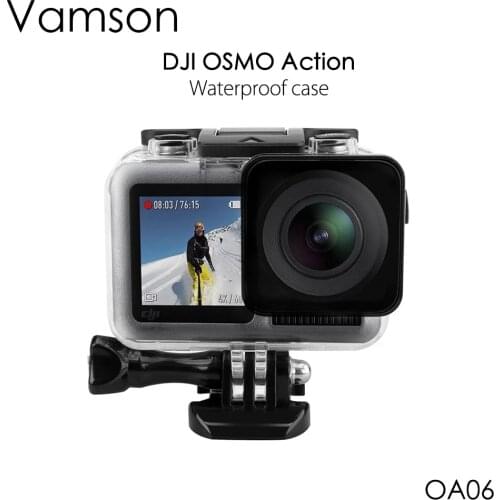 Vamson for DJI OSMO Action Camera Waterproof Housing Case 60M Diving Shell Box for DJI Accessories OA06