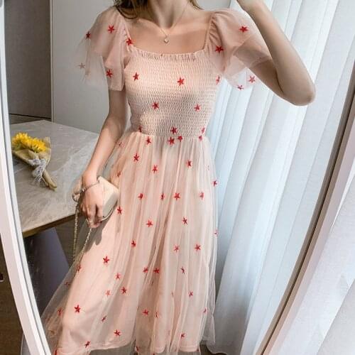 Vrose Flosi Pink Summer Dresses