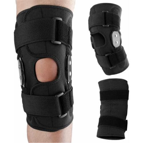 Newest 1 Pcs Adjustable Hinged Knee Brace Patella Support Sleeve Wrap Cap Stabilizer Sports Running Gym Wrap Knee Protector