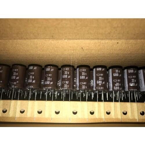10pcs 680uF 35V NIPPON NCC KY Series 12.5x20mm Low impedance Long Life 35V680uF Aluminum Electrolytic Capacitor