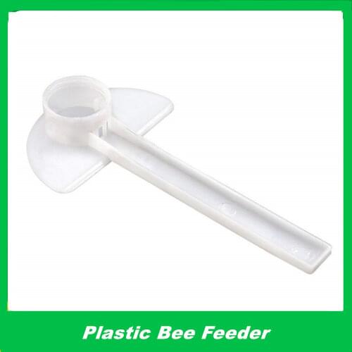 20 pcs Bees Plastic Feeder Watering Honey Feeders Garden Bee Water Drinkers Feeding Beekeeping Tools Equipment Supplies