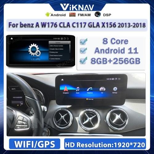 12.3inch Android 11 for benz A W176 CLA C117 GLA X156 2013-2018 GPS Navigation Car 256GB With screen DVD multimedia radio Player