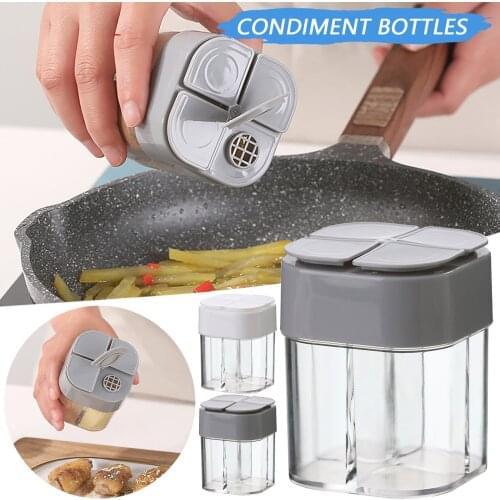 4 In 1 Seasoning Bottle Plastic Sal Tank Combination Sealing Moisture Proof Home Kitchen Condiment Cruet Storage Container