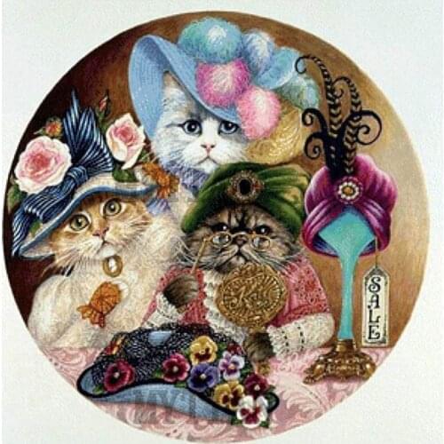 New Full square Diamond Diamond Painting Aristocratic Cat 5D Diy Room Bedroom Diamond embroidery animal Rhinestone mosaic