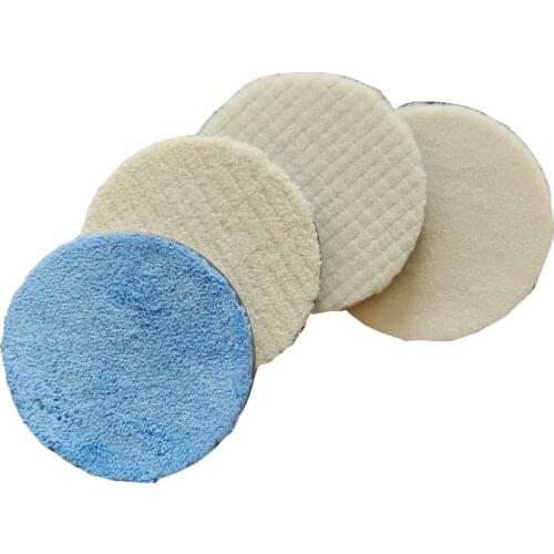 ATPRO 4-piece set 5 inch wool polishing wheel grinding disc car polishing machine pad accessories