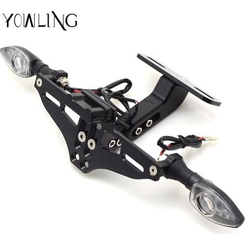 FOR KAWASAKI Z250 Z750 Z800 Z1000 DUCATI 848 /EVO MULTISTRADA 1200 Adjustable License Number Plate Frame Holder Bracket Mount