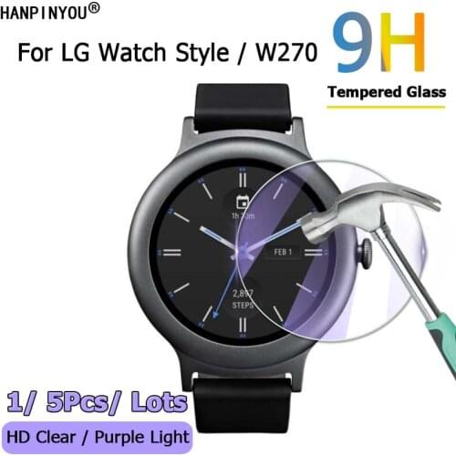 For LG Watch Style / W270 Smart Watch Ultra Clear / Anti Blue Purple Light 2.5D Tempered Glass Film Screen Protector Guard
