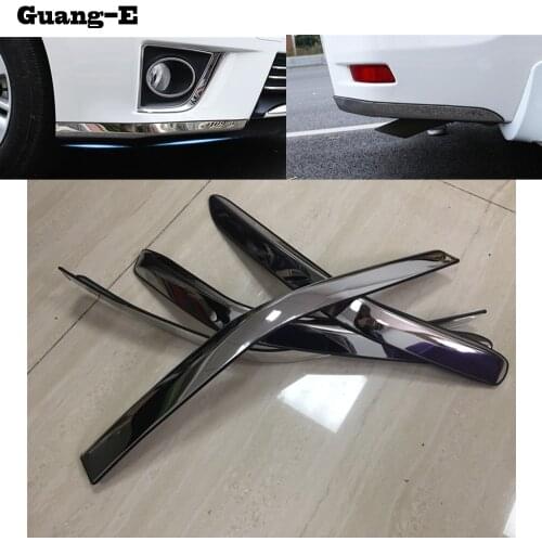 For Toyota Corolla Altis 2014 2015 2016 Car side bumper corner protection trim frame stainless steel anti-rub cover panel