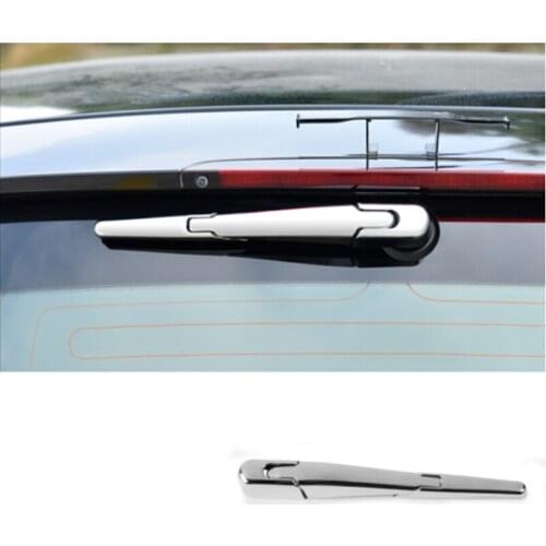 For Benz smart fortwo 2015 2016 2017 2018 car ABS chrome car body rear glass wiper wash nozzle frame trim tail window trim 3pcs