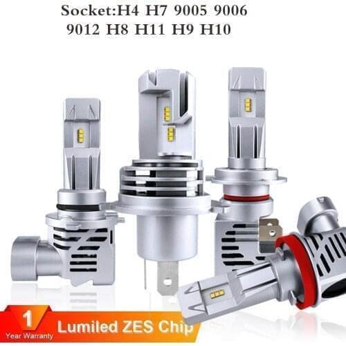 China High-end Auto Canbus LED Headlight Car Bulbs H7 H11 9006 9005 H4 LUMILEDSchips 12000Lm 6000K No Error Automotivo Light