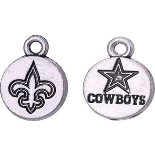 Fashion Design Sports Style American Football Jewelry Heart-Shaped Super Team Pendant