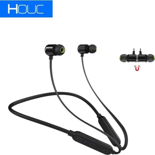 New Magnetic Bluetooth Headset IPX4 Waterproof Earbuds Neckband Headphone Wireless Earphone with Mic for Iphone Xiaomi