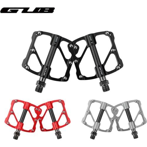 GUB GC070 Bicycle Pedals 3 Bearings Mountain Road Bike Pedals Anti-slip Footboard Bike Carbon Fiber Bushing Bike Accessories