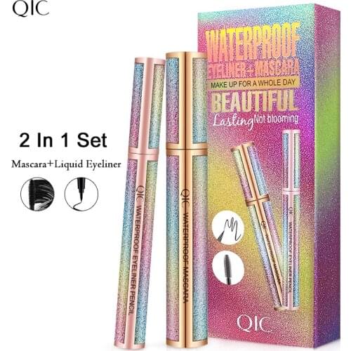 New Extension Black Eyeliner Eye 4D Starry Silk Fiber Lashes Thick eyeliner waterproof Sweatproof lasting quick drying cosmetics