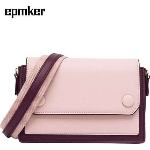 EPMKER Luxury Handbags Women Bags Designer High Quality Satchel Handbag Fashion Shoulder Bag Panelled Flap Large Capacity Bag