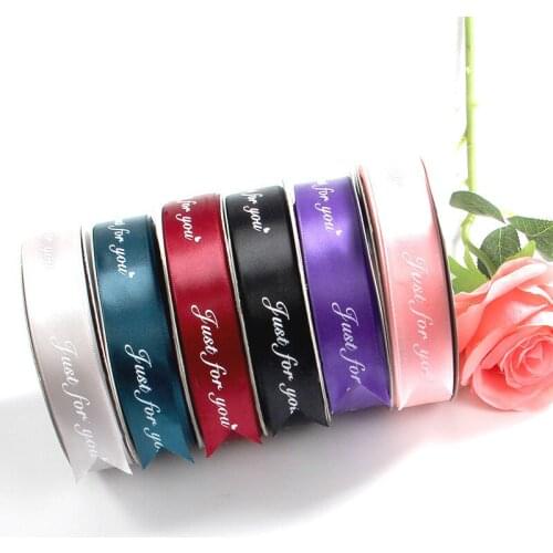 25mm 50 Yards Silk Satin Ribbon Flower Pack Satin Tape For Wedding Party Decoration Invitation Card Gift Wrapping Gift Wrap