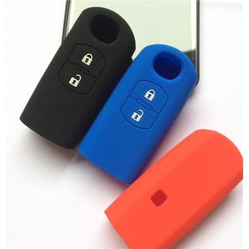 Silicone rubber car key cover case for Mazda 2 3 M5 M3 M6 M8 Atenza 2016 CX5 CX9 MX5 Atenza 2016 2 button smart remote key
