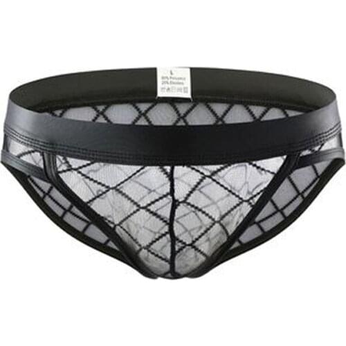 Sexy Mens Mesh Underwear Penis Pouch Cueca Underpants Man Transparent Men Briefs Calzoncillos Hombre Panties Shorts