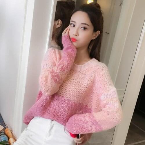 2021 Women Spring Summer Casual Thin Slim Sweater Female O-neck Hollow Out Long Sleeve Knitted Jumper Lady Vintage Pullover D797